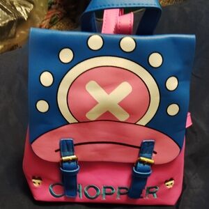 Chopper Kids Backpack - Blue and Pink